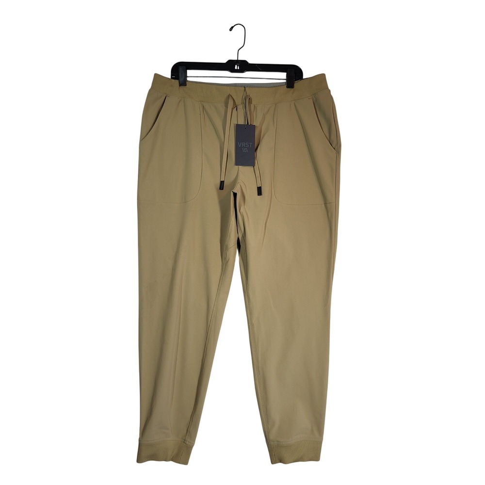 VRST Limitless Slim Jogger Men XL Tan Stretch Moisture Wicking UV50+ Golf NWT